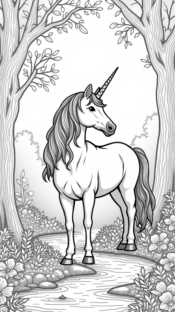 unicorn coloring pages realistic